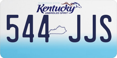 KY license plate 544JJS