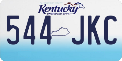 KY license plate 544JKC