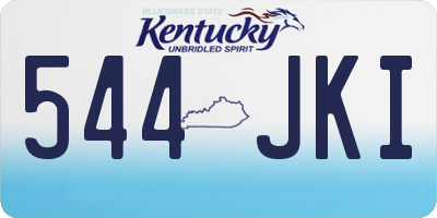 KY license plate 544JKI