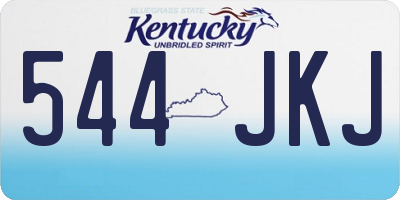 KY license plate 544JKJ