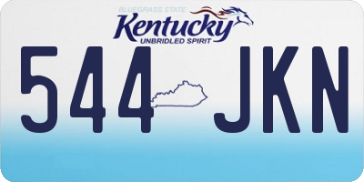 KY license plate 544JKN