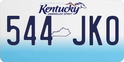 KY license plate 544JKO