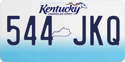 KY license plate 544JKQ