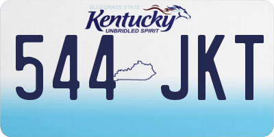 KY license plate 544JKT