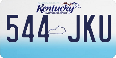 KY license plate 544JKU