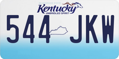 KY license plate 544JKW
