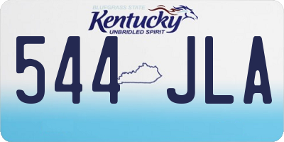 KY license plate 544JLA