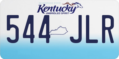 KY license plate 544JLR