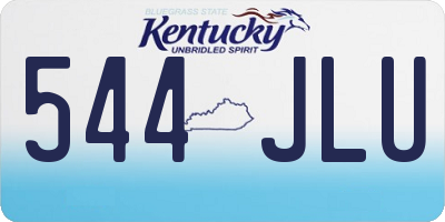 KY license plate 544JLU