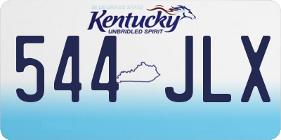 KY license plate 544JLX
