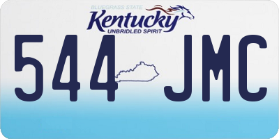 KY license plate 544JMC