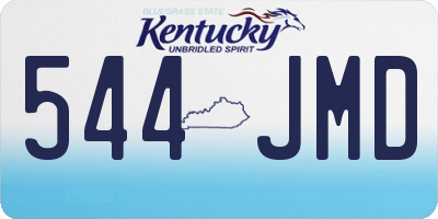 KY license plate 544JMD