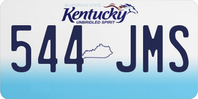 KY license plate 544JMS