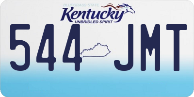 KY license plate 544JMT