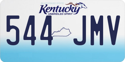 KY license plate 544JMV