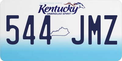 KY license plate 544JMZ