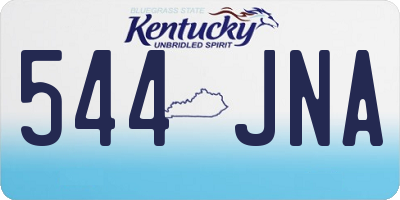 KY license plate 544JNA
