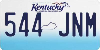 KY license plate 544JNM
