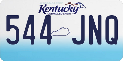 KY license plate 544JNQ