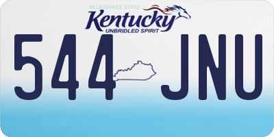 KY license plate 544JNU