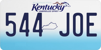 KY license plate 544JOE