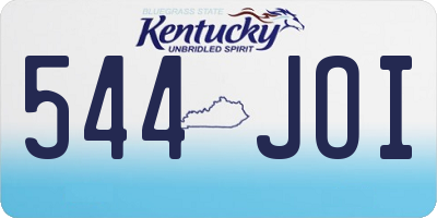 KY license plate 544JOI