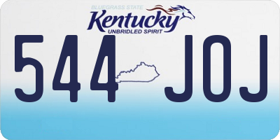 KY license plate 544JOJ