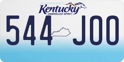 KY license plate 544JOO