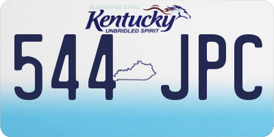 KY license plate 544JPC