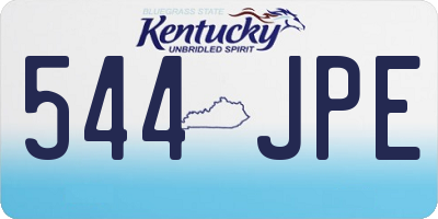 KY license plate 544JPE