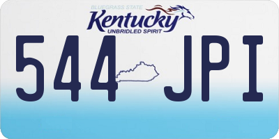KY license plate 544JPI