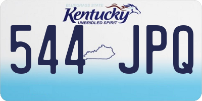 KY license plate 544JPQ