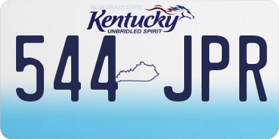 KY license plate 544JPR