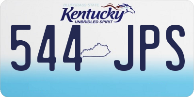KY license plate 544JPS