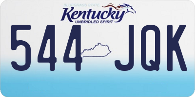 KY license plate 544JQK