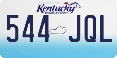 KY license plate 544JQL
