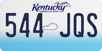 KY license plate 544JQS
