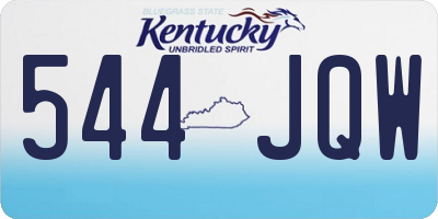 KY license plate 544JQW