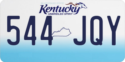 KY license plate 544JQY