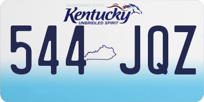 KY license plate 544JQZ
