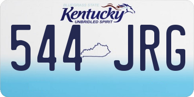 KY license plate 544JRG