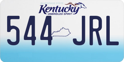 KY license plate 544JRL