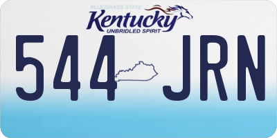 KY license plate 544JRN