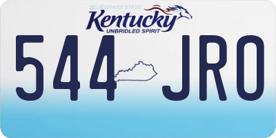 KY license plate 544JRO