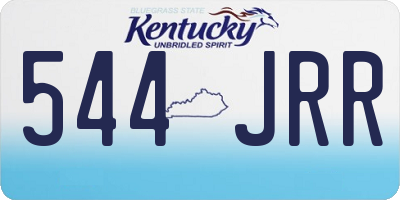 KY license plate 544JRR