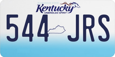 KY license plate 544JRS