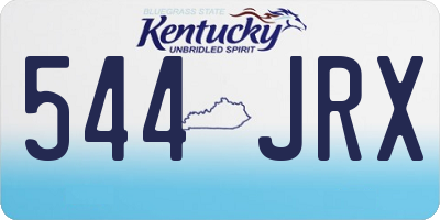 KY license plate 544JRX