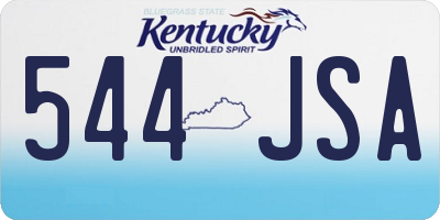 KY license plate 544JSA