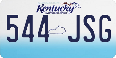KY license plate 544JSG