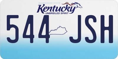 KY license plate 544JSH
